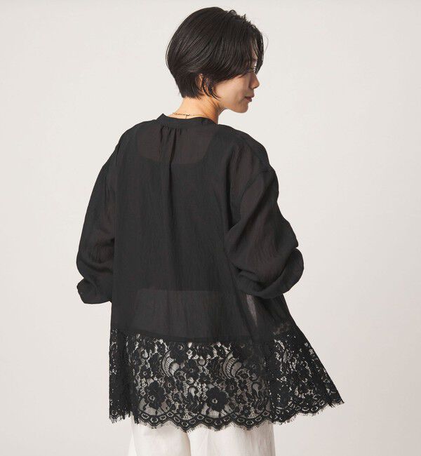 UNITED ARROWS green label relaxing「【結論シリーズ】ミルフィーユレースブラウス」|シャツ・ブラウス|