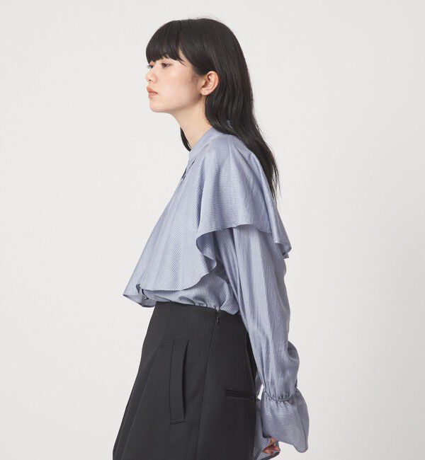 EMMEL REFINES「＜EMMEL REFINES＞EM ケープフリル ロングスリーブ シャツ」|シャツ・ブラウス|