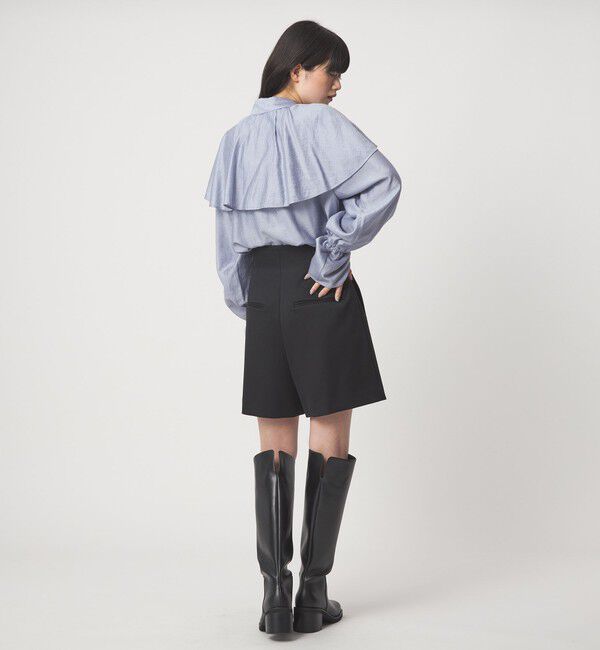 EMMEL REFINES「＜EMMEL REFINES＞EM ケープフリル ロングスリーブ シャツ」|シャツ・ブラウス|