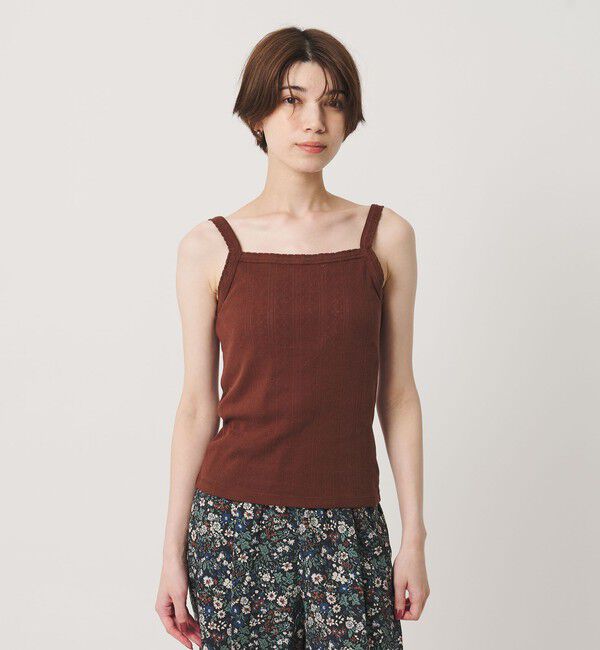 BEAUTY&YOUTH UNITED ARROWS「コットン パターンメッシュ キャミソール」|タンクトップ|