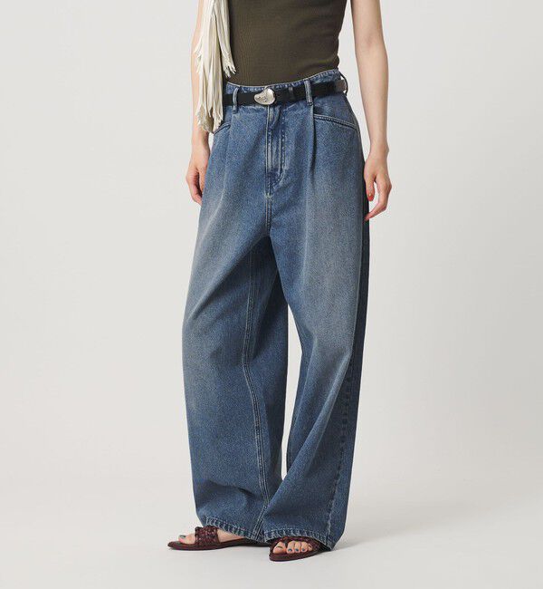 BEAUTY&YOUTH UNITED ARROWS「【WEB限定】タックワイド デニムパンツ」|デニム|