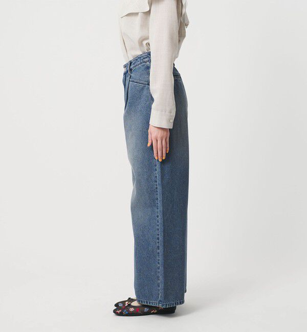 BEAUTY&YOUTH UNITED ARROWS「【WEB限定】タックワイド デニムパンツ」|デニム|