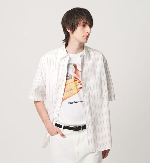 BEAUTY&YOUTH UNITED ARROWS「HI-LINE 120/2 ブロード レギュラー ショートスリーブ シャツ」|シャツ・ブラウス|NAVY