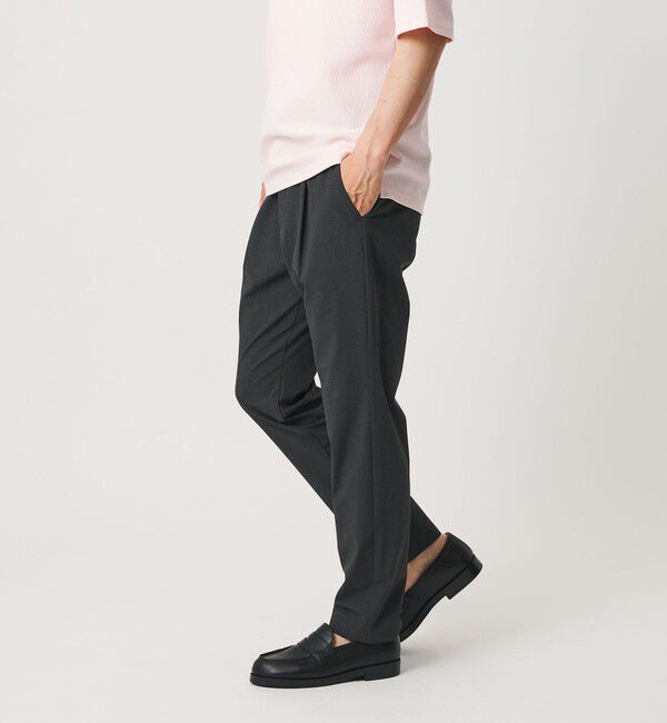 BEAUTY&YOUTH UNITED ARROWS「クールタッチ TR 1プリーツ イージーパンツ NO.5 ストレッチ 接触冷感」|チノ|