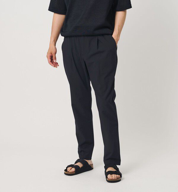 BEAUTY&YOUTH UNITED ARROWS「クールタッチ TR 1プリーツ イージーパンツ NO.5 ストレッチ 接触冷感」|チノ|