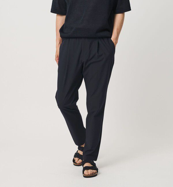 BEAUTY&YOUTH UNITED ARROWS「クールタッチ TR 1プリーツ イージーパンツ NO.5 ストレッチ 接触冷感」|チノ|