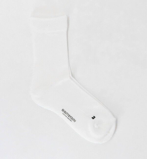BEAUTY&YOUTH UNITED ARROWS「パイル クウォータ― ソックス 抗菌・防臭」|ソックス|WHITE
