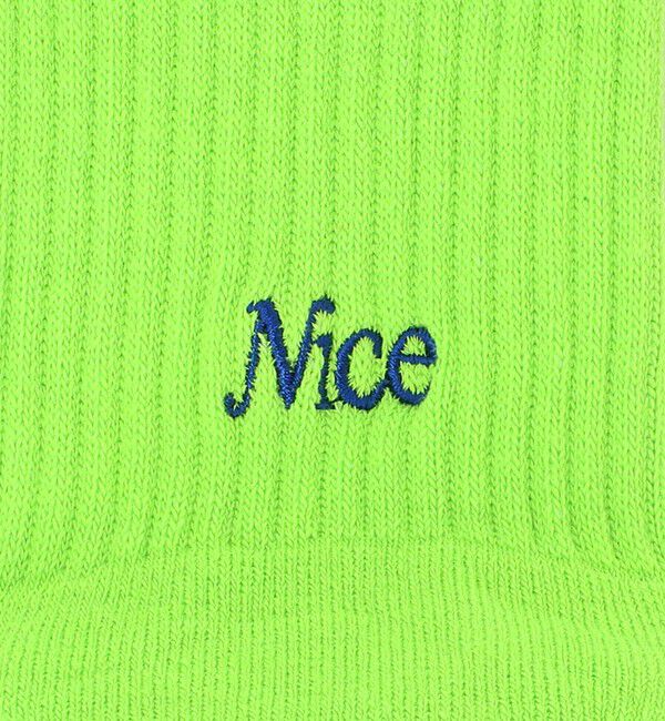 NICE WEATHER「＜NICE WEATHER＞シグネチャーロゴ カラーショートソックス」|ソックス|