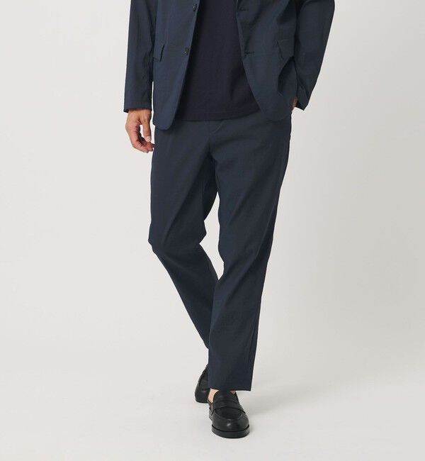 BEAUTY&YOUTH UNITED ARROWS「MIXTURE ナイロン 1プリーツ テーパード パンツ NO.5 ヨコストレッチ 撥水機能 ウォッシャブル セットアッ」|チノ|
