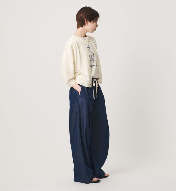 BEAUTY&YOUTH UNITED ARROWS「【WEB限定 Wardrobe DAILY MINIMAL】ハーフスリーブ シアーカーディガン ウォッシャブル」|カーディガン|