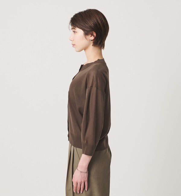 BEAUTY&YOUTH UNITED ARROWS「【WEB限定 Wardrobe DAILY MINIMAL】ハーフスリーブ シアーカーディガン ウォッシャブル」|カーディガン|
