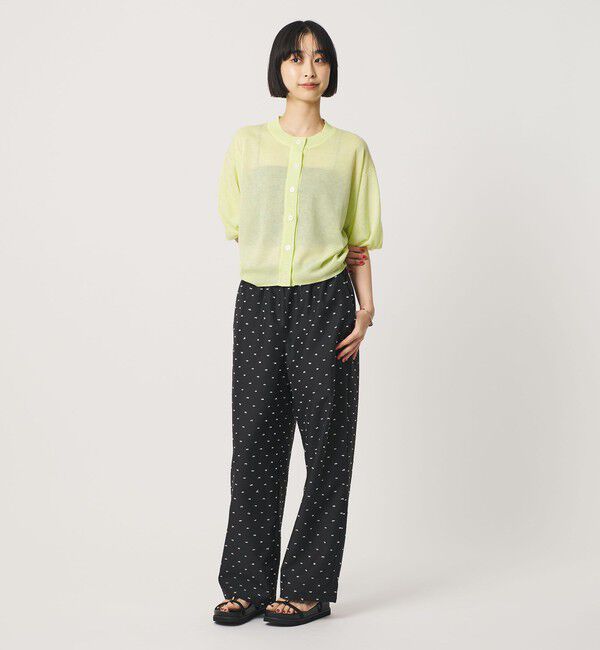 BEAUTY&YOUTH UNITED ARROWS「【WEB限定 Wardrobe DAILY MINIMAL】ハーフスリーブ シアーカーディガン ウォッシャブル」|カーディガン|