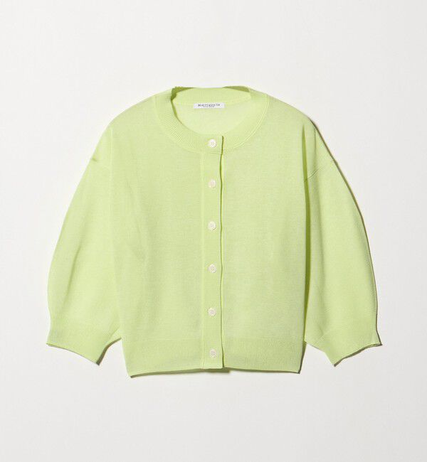 BEAUTY&YOUTH UNITED ARROWS「【WEB限定 Wardrobe DAILY MINIMAL】ハーフスリーブ シアーカーディガン ウォッシャブル」|カーディガン|