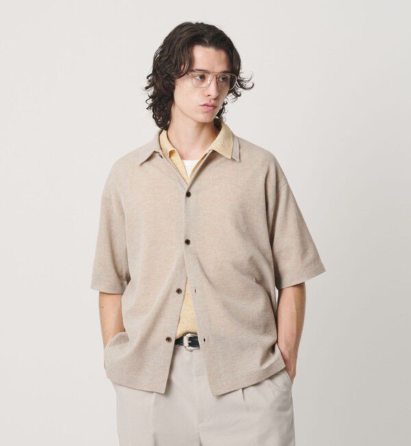 BEAUTY&YOUTH UNITED ARROWS「KNITEE リネンブレンド ミラノ シャツ ウォッシャブル」|カーディガン|