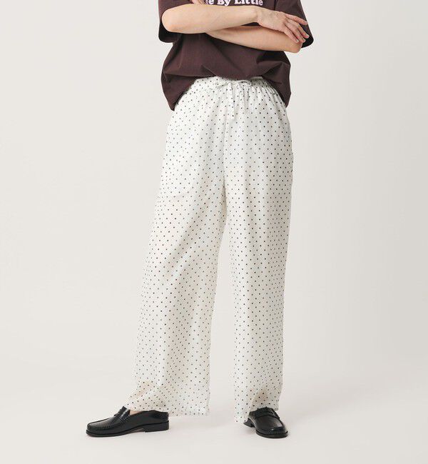 BEAUTY&YOUTH UNITED ARROWS「【別注】＜She is-.＞ドット シアー ワイドパンツ」|その他|WHITE
