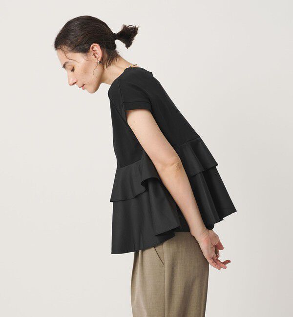 BEAUTY&YOUTH UNITED ARROWS「【WEB限定】ペプラム ショートスリーブプルオーバー」|Tシャツ・カットソー|BLACK