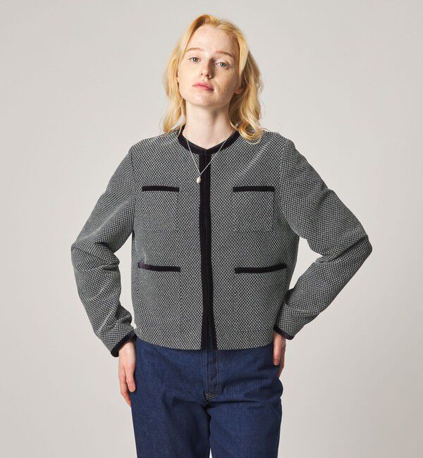 STEVEN ALAN「＜Steven Alan＞ジャガード ブルゾン」|ノーカラージャケット|