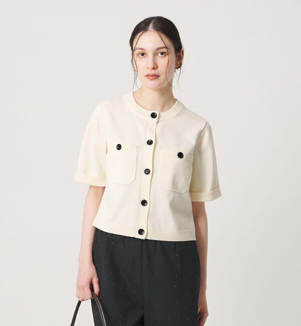 BEAUTY&YOUTH UNITED ARROWS「ポケット ハーフスリーブ カーディガン ウォッシャブル」|カーディガン|