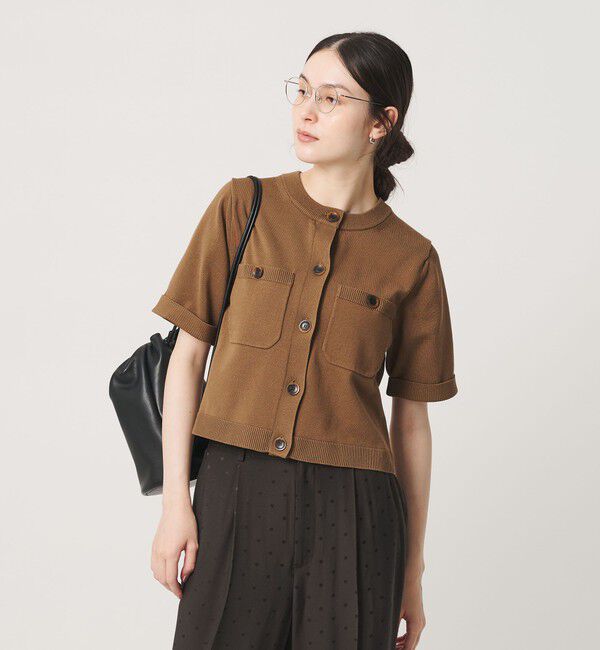 BEAUTY&YOUTH UNITED ARROWS「ポケット ハーフスリーブ カーディガン ウォッシャブル」|カーディガン|BEIGE