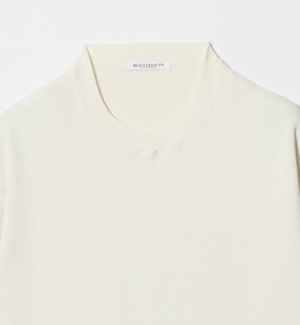 BEAUTY&YOUTH UNITED ARROWS「コットンポリエステル ハーフスリーブ ニットプルオーバー ウォッシャブル」|ニット・セーター|
