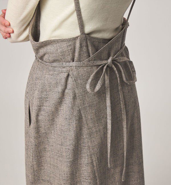STEVEN ALAN「＜Steven Alan＞ヘリンボーン ツイードライク エプロン ワンピース」|ワンピース|