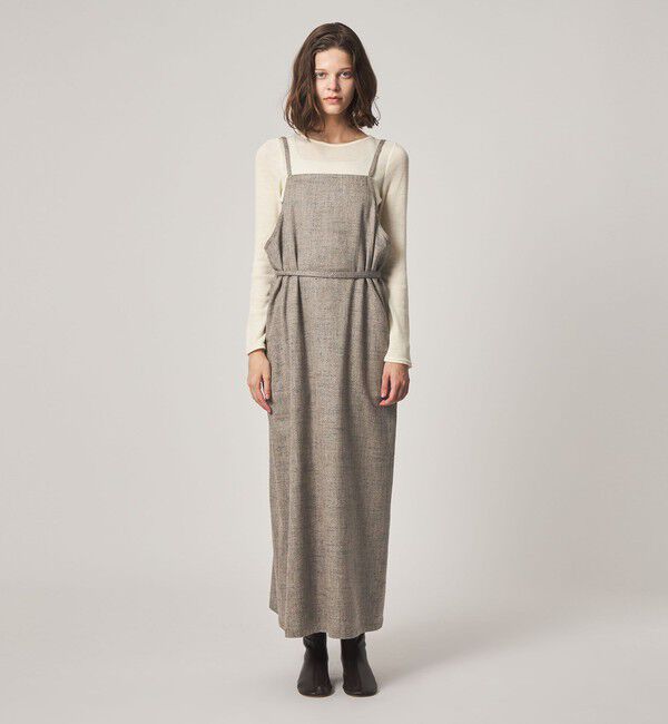 STEVEN ALAN「＜Steven Alan＞ヘリンボーン ツイードライク エプロン ワンピース」|ワンピース|