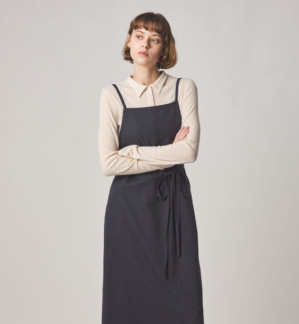 STEVEN ALAN「＜Steven Alan＞ヘリンボーン ツイードライク エプロン ワンピース」|ワンピース|