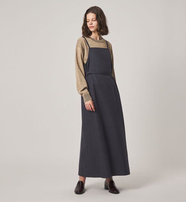 STEVEN ALAN「＜Steven Alan＞ヘリンボーン ツイードライク エプロン ワンピース」|ワンピース|