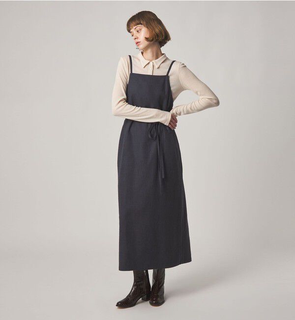 STEVEN ALAN「＜Steven Alan＞ヘリンボーン ツイードライク エプロン ワンピース」|ワンピース|