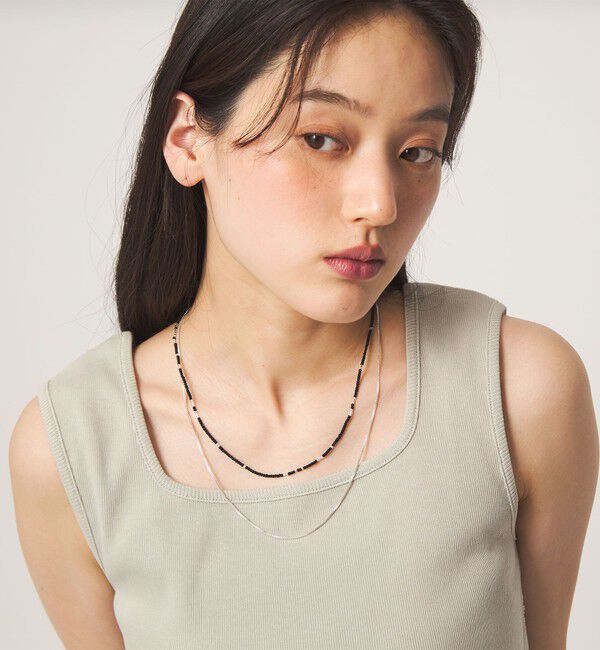 UNITED ARROWS green label relaxing「3WAY ビーズ＆チェーン 2連ネックレス」|ネックレス|
