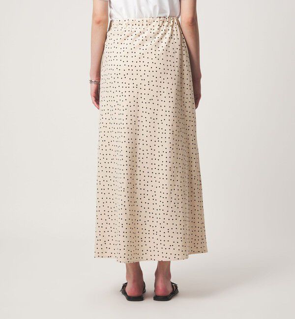 UNITED ARROWS green label relaxing「BREEZE LINEN ブリーズリネン ナロー スカート ドット」|フレア|