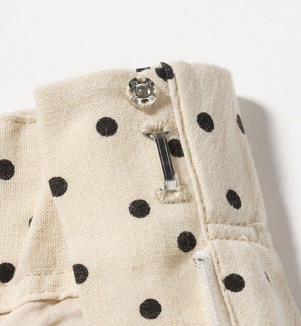 UNITED ARROWS green label relaxing「BREEZE LINEN ブリーズリネン ナロー スカート ドット」|フレア|