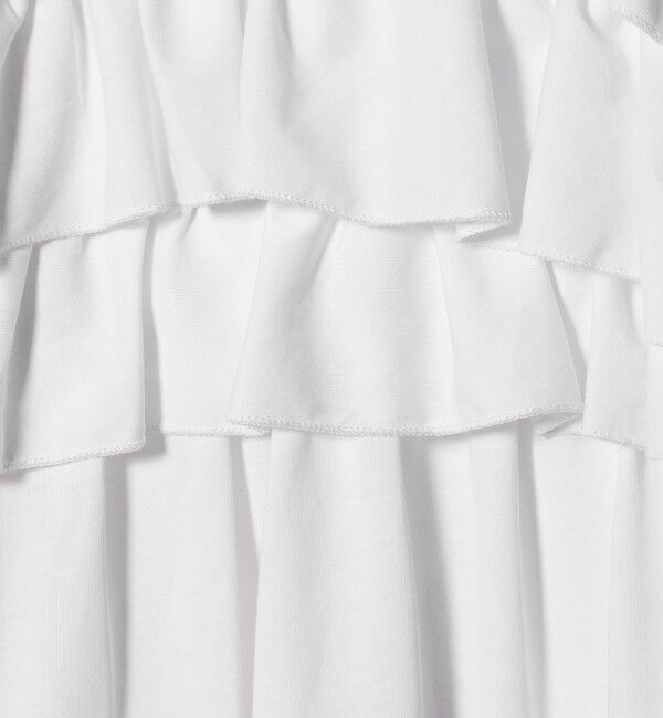 UNITED ARROWS green label relaxing「【WEB限定】＜at ease＞フロント フリル ショートスリーブ カットソー」|Tシャツ・カットソー|