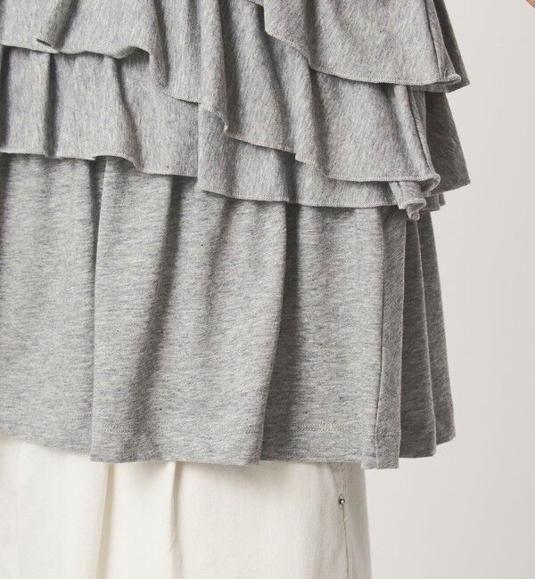 UNITED ARROWS green label relaxing「【WEB限定】＜at ease＞フロント フリル ショートスリーブ カットソー」|Tシャツ・カットソー|