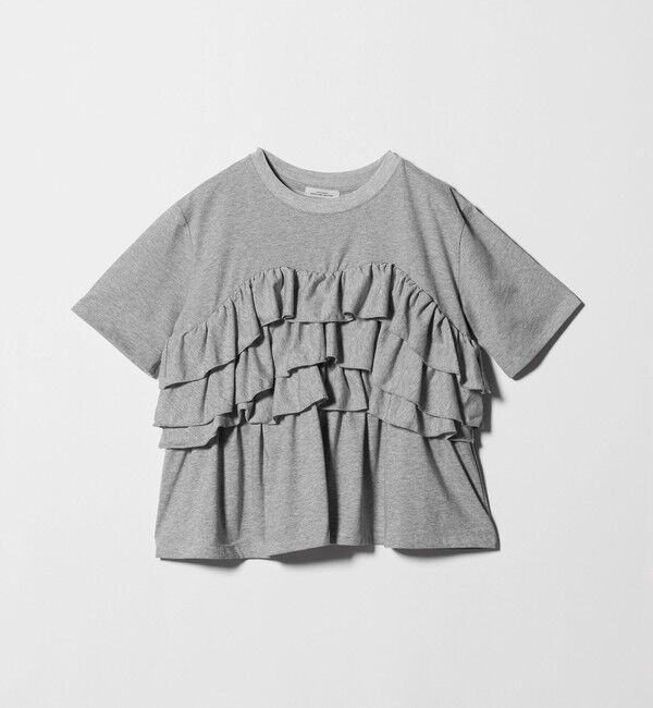 UNITED ARROWS green label relaxing「【WEB限定】＜at ease＞フロント フリル ショートスリーブ カットソー」|Tシャツ・カットソー|
