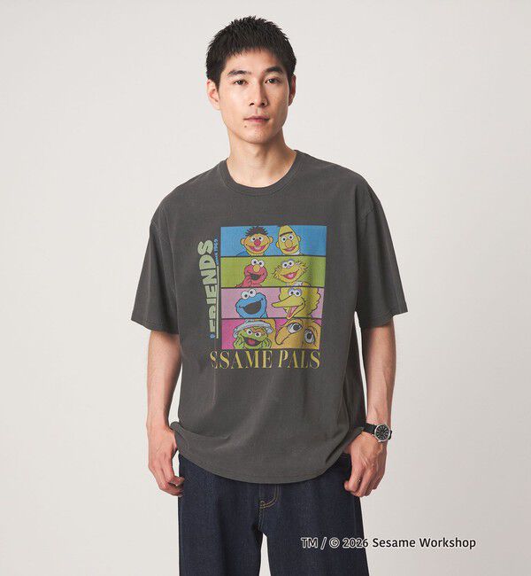 UNITED ARROWS green label relaxing「【別注】＜URBAMENT＞「セサミストリート」半袖 Tシャツ」|Tシャツ・カットソー|BLACK