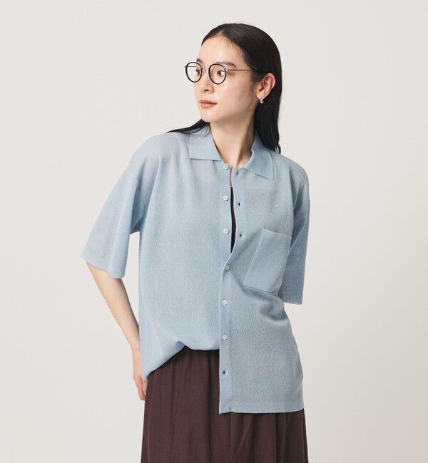 BEAUTY&YOUTH UNITED ARROWS「ミラノリブ ショートスリーブ シャツカーディガン ウォッシャブル」|カーディガン|