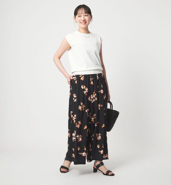 UNITED ARROWS green label relaxing「フレンチスリーブ ニット ウォッシャブル 接触冷感 UVカット」|ニット・セーター|