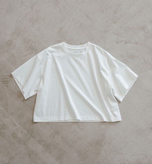 UNITED ARROWS green label relaxing「＜スタイリスト兵藤千尋さんコラボ＞クロップド ワイド Tシャツ UVカット」|Tシャツ・カットソー|