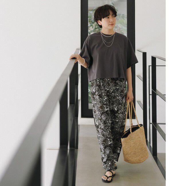 UNITED ARROWS green label relaxing「＜スタイリスト兵藤千尋さんコラボ＞クロップド ワイド Tシャツ UVカット」|Tシャツ・カットソー|