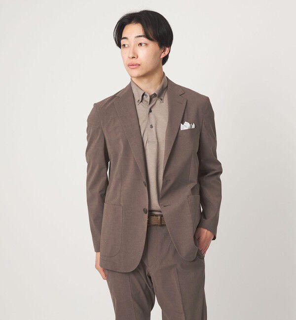 UNITED ARROWS green label relaxing「A+ ポリエステル ピンヘッド 2B スタンダード 2P セットアップジャケット -ウォッシャブル・ストレッチ・撥」|テーラードジャケット|