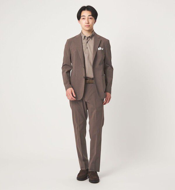 UNITED ARROWS green label relaxing「A+ ポリエステル ピンヘッド 2B スタンダード 2P セットアップジャケット -ウォッシャブル・ストレッチ・撥」|テーラードジャケット|