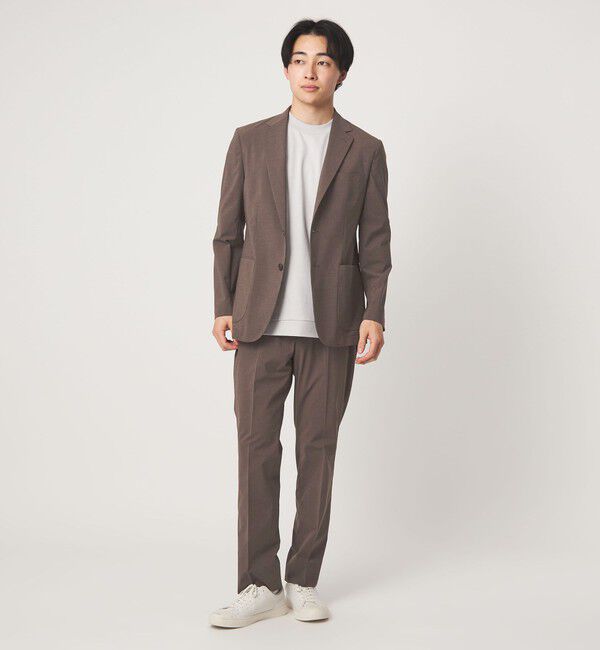 UNITED ARROWS green label relaxing「A+ ポリエステル ピンヘッド 2B スタンダード 2P セットアップジャケット -ウォッシャブル・ストレッチ・撥」|テーラードジャケット|