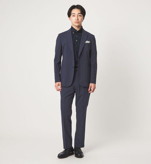 UNITED ARROWS green label relaxing「A+ ポリエステル ピンヘッド 2B スタンダード 2P セットアップジャケット -ウォッシャブル・ストレッチ・撥」|テーラードジャケット|