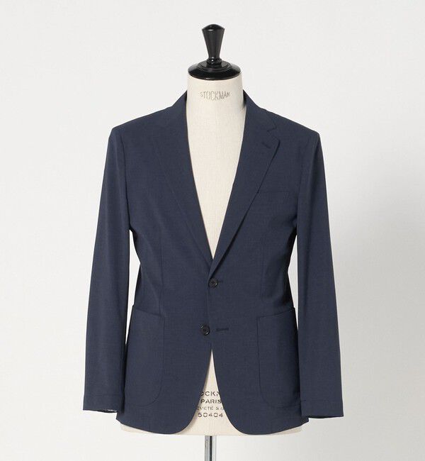 UNITED ARROWS green label relaxing「A+ ポリエステル ピンヘッド 2B スタンダード 2P セットアップジャケット -ウォッシャブル・ストレッチ・撥」|テーラードジャケット|
