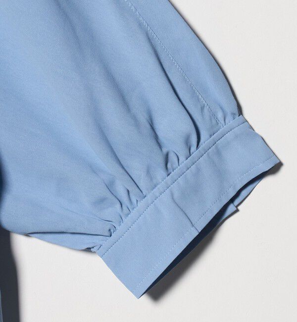 UNITED ARROWS green label relaxing「【WEB限定】＜at ease＞ノーカラー ギャザー ブラウス UVカット 通気性」|シャツ・ブラウス|