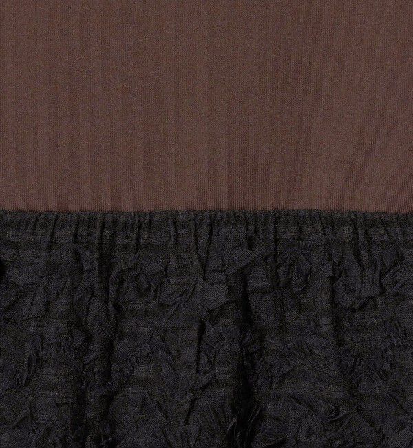 UNITED ARROWS green label relaxing「チュール コンビ フレンチスリーブ ニット」|ニット・セーター|