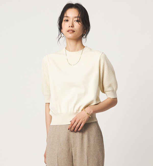 UNITED ARROWS green label relaxing「ショート スリーブ プルオーバー ニット」|ニット・セーター|