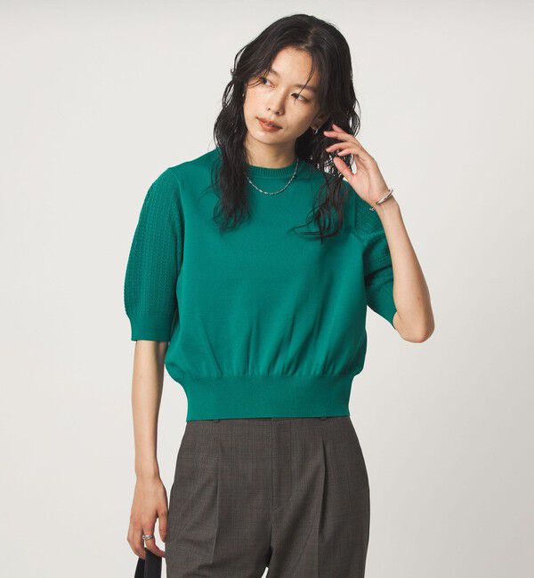 UNITED ARROWS green label relaxing「ショート スリーブ プルオーバー ニット」|ニット・セーター|KELLY