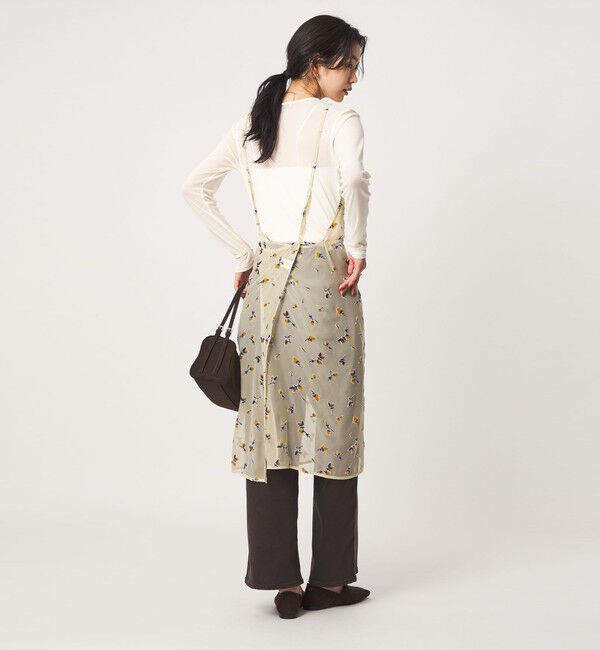 UNITED ARROWS green label relaxing「シアー フラワー エプロン ワンピース」|ワンピース|